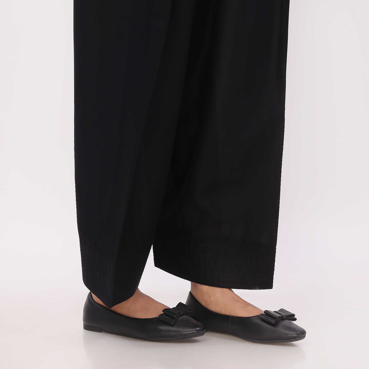 Black Cotton Cambric Farshi Shalwar PL5116