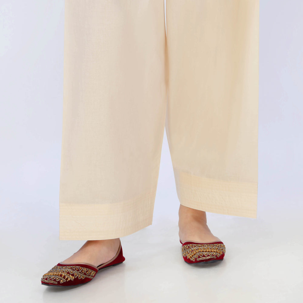 Beige Cotton Cambric Farshi Shalwar PL5117