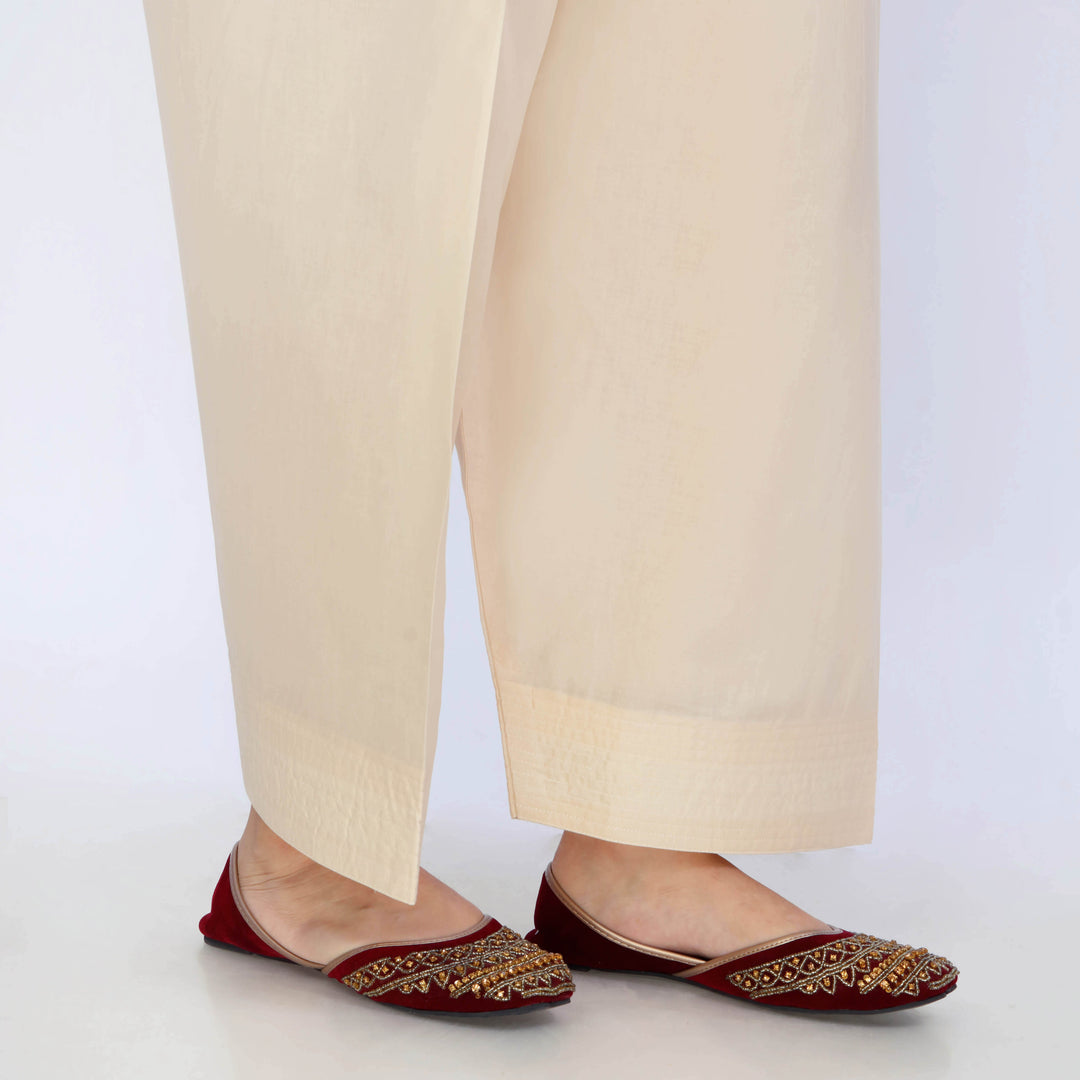 Beige Cotton Cambric Farshi Shalwar PL5117