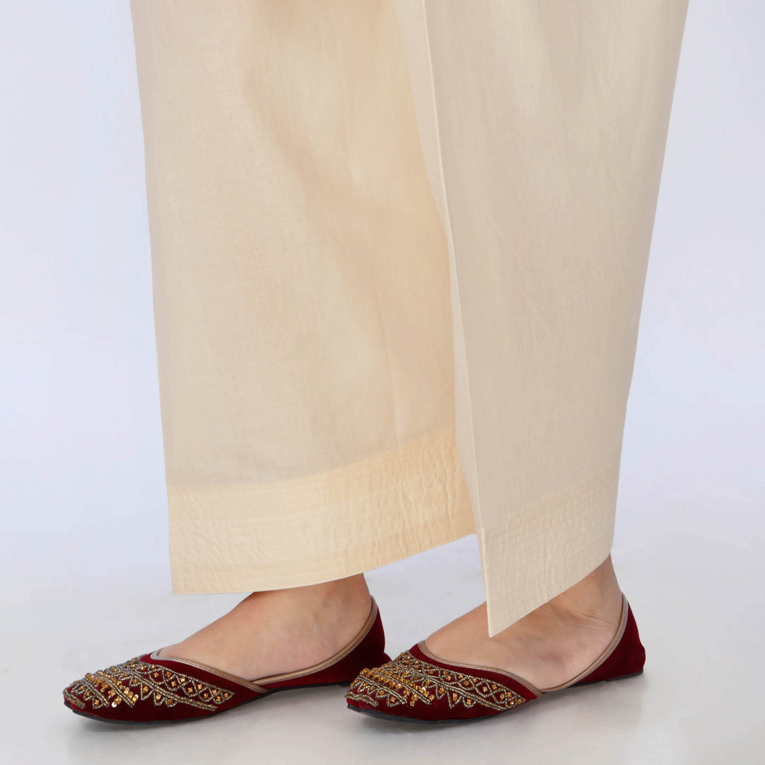 Beige Cotton Cambric Farshi Shalwar PL5117