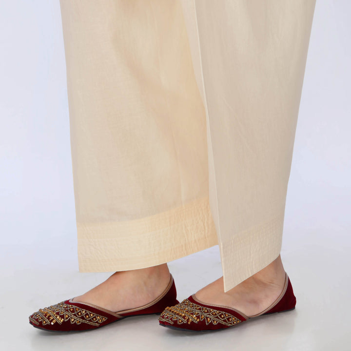 Beige Cotton Cambric Farshi Shalwar PL5117