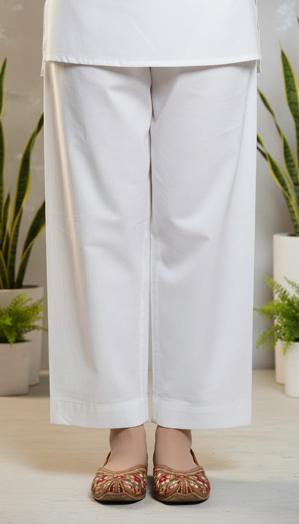 Off/White Basic Cotton Cambric Trouser PL5118
