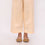 Beige Raw Silk Straight Leg Trouser PL5124