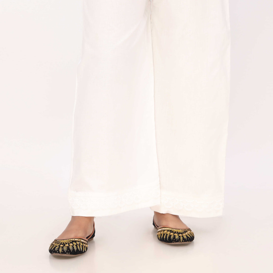 White Cotton Cambric Trouser PL5130