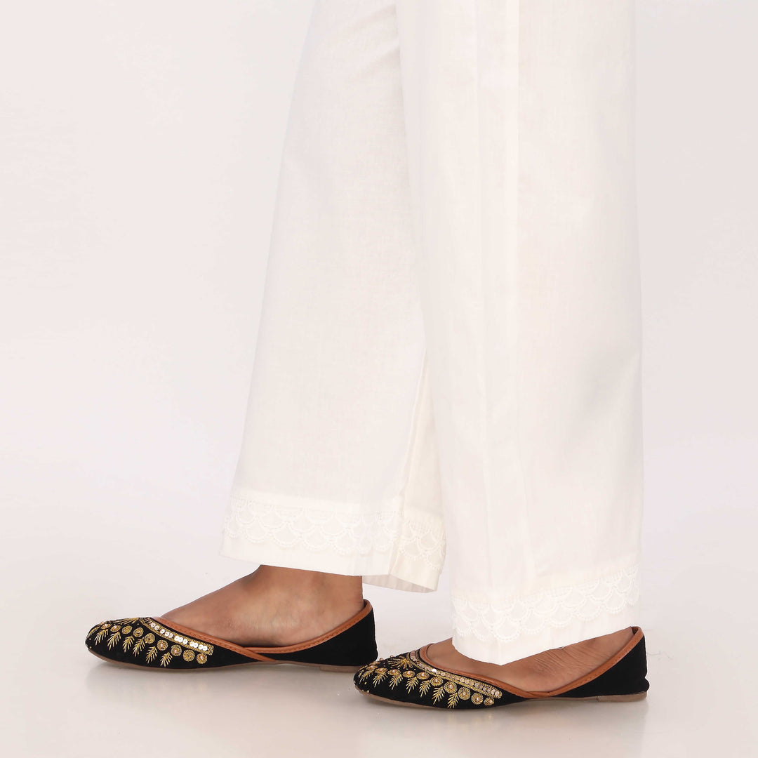White Cotton Cambric Trouser PL5130