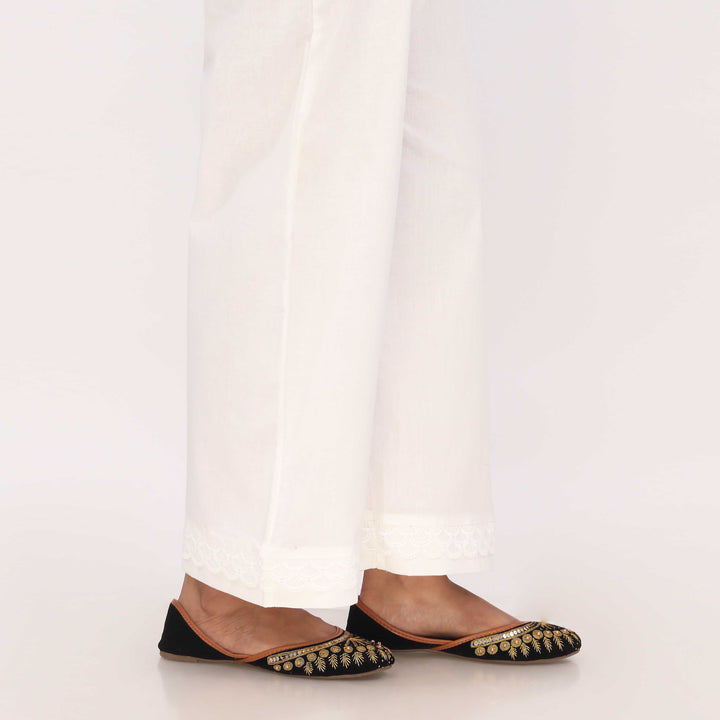 White Cotton Cambric Trouser PL5130