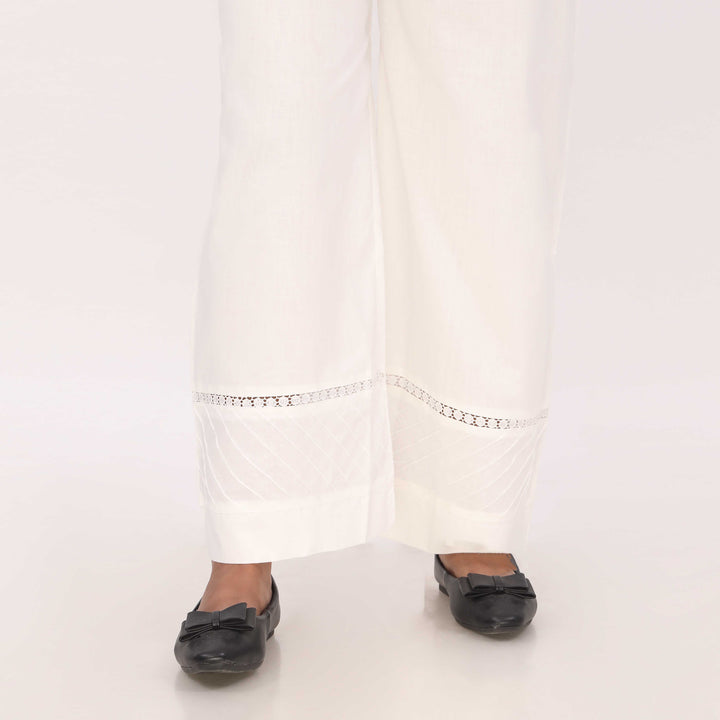White Cotton Cambric Trouser PL5132