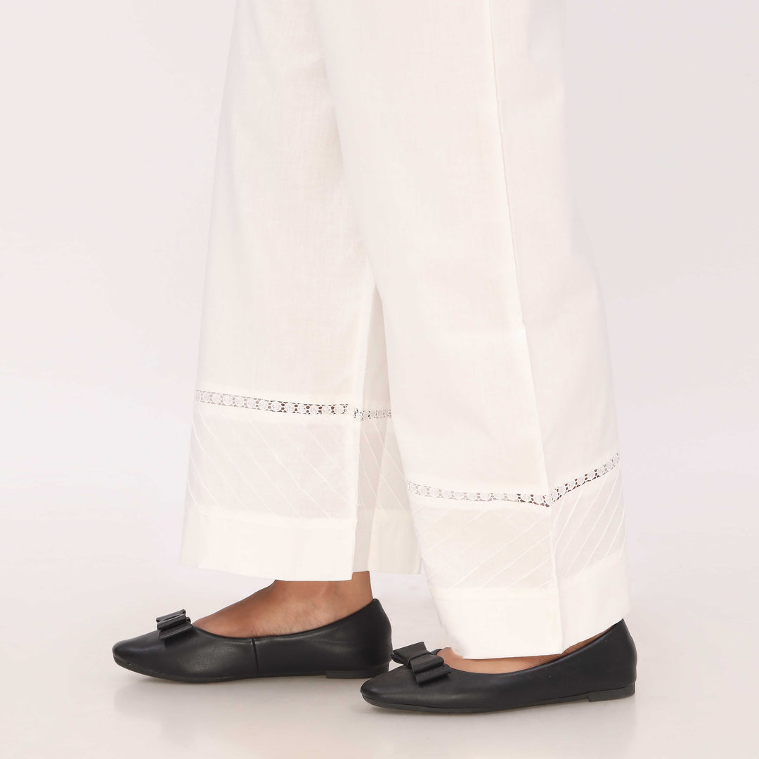 White Cotton Cambric Trouser PL5132