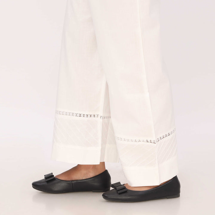 White Cotton Cambric Trouser PL5132