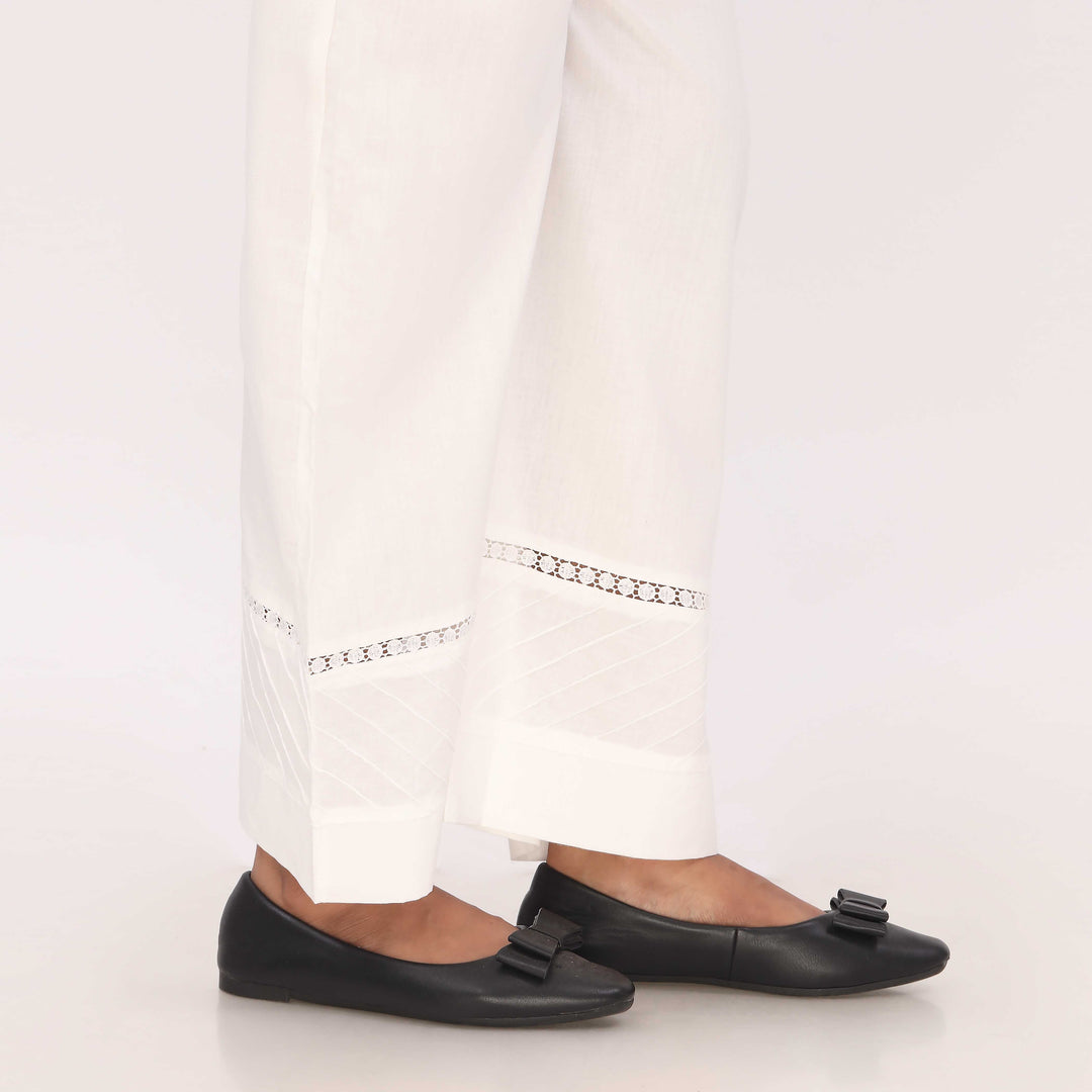 White Cotton Cambric Trouser PL5132