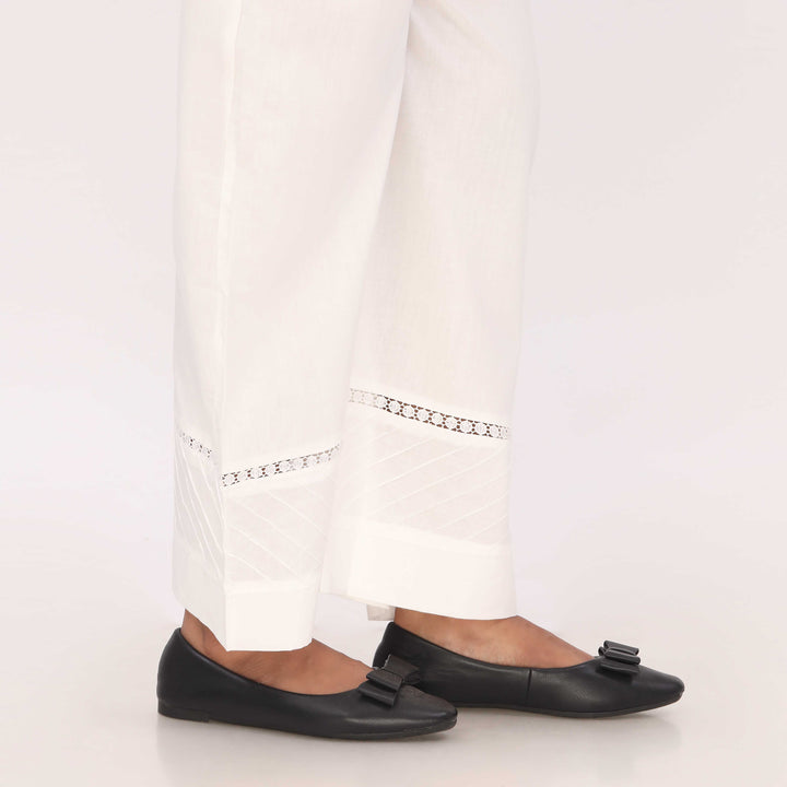 White Cotton Cambric Trouser PL5132