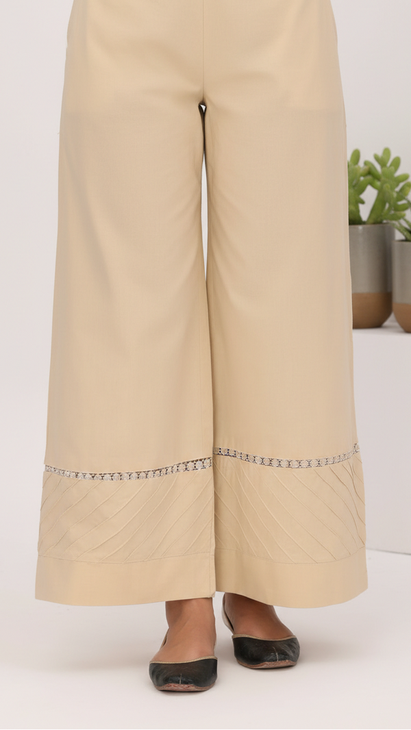 Beige Cotton Cambric Trouser PL5133