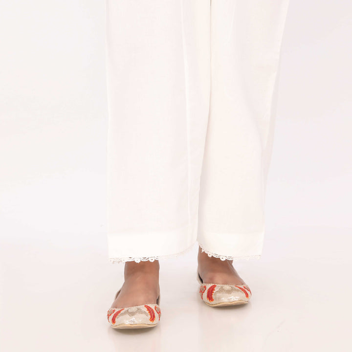 White Cotton Cambric Shalwar PL5134