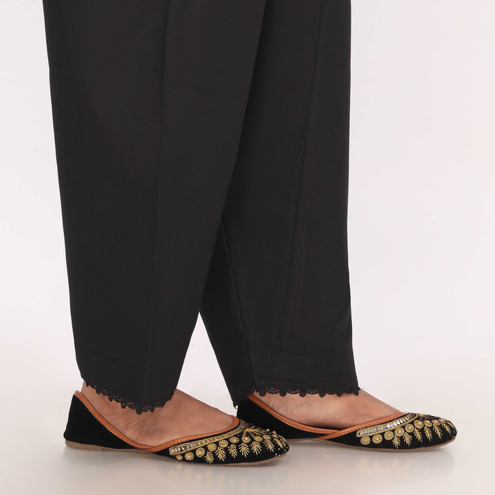 Black Cotton Cambric Shalwar PL5135