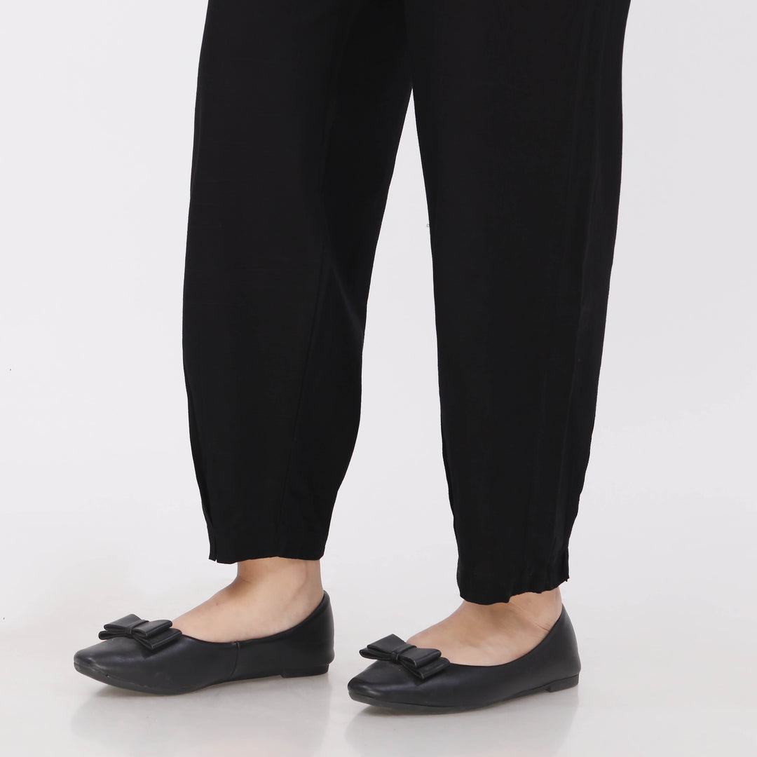 Black Slub Khader Ballon Pants PL5137