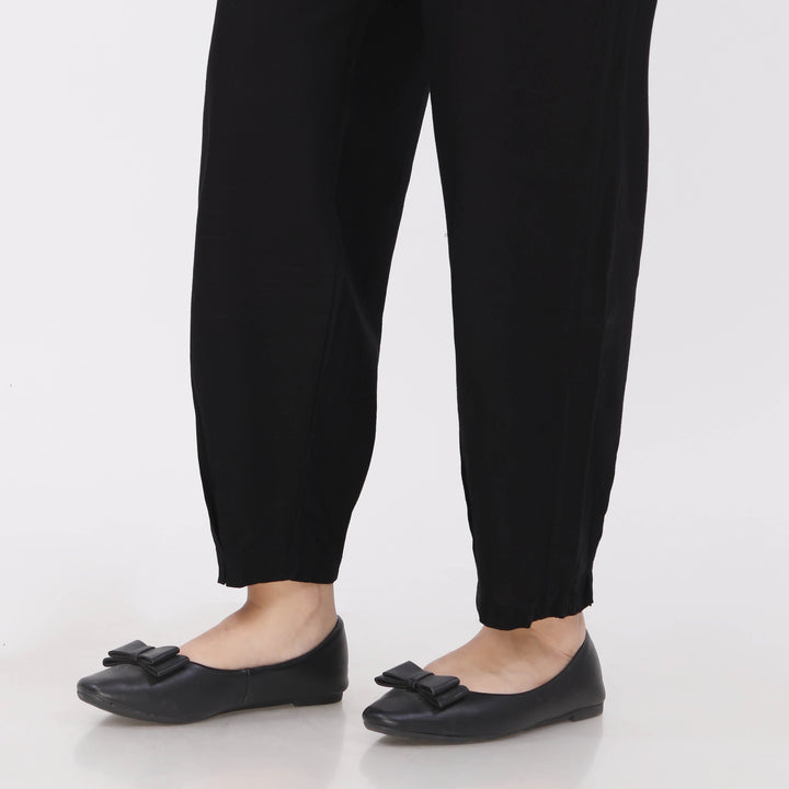 Black Slub Khader Ballon Pants PL5137