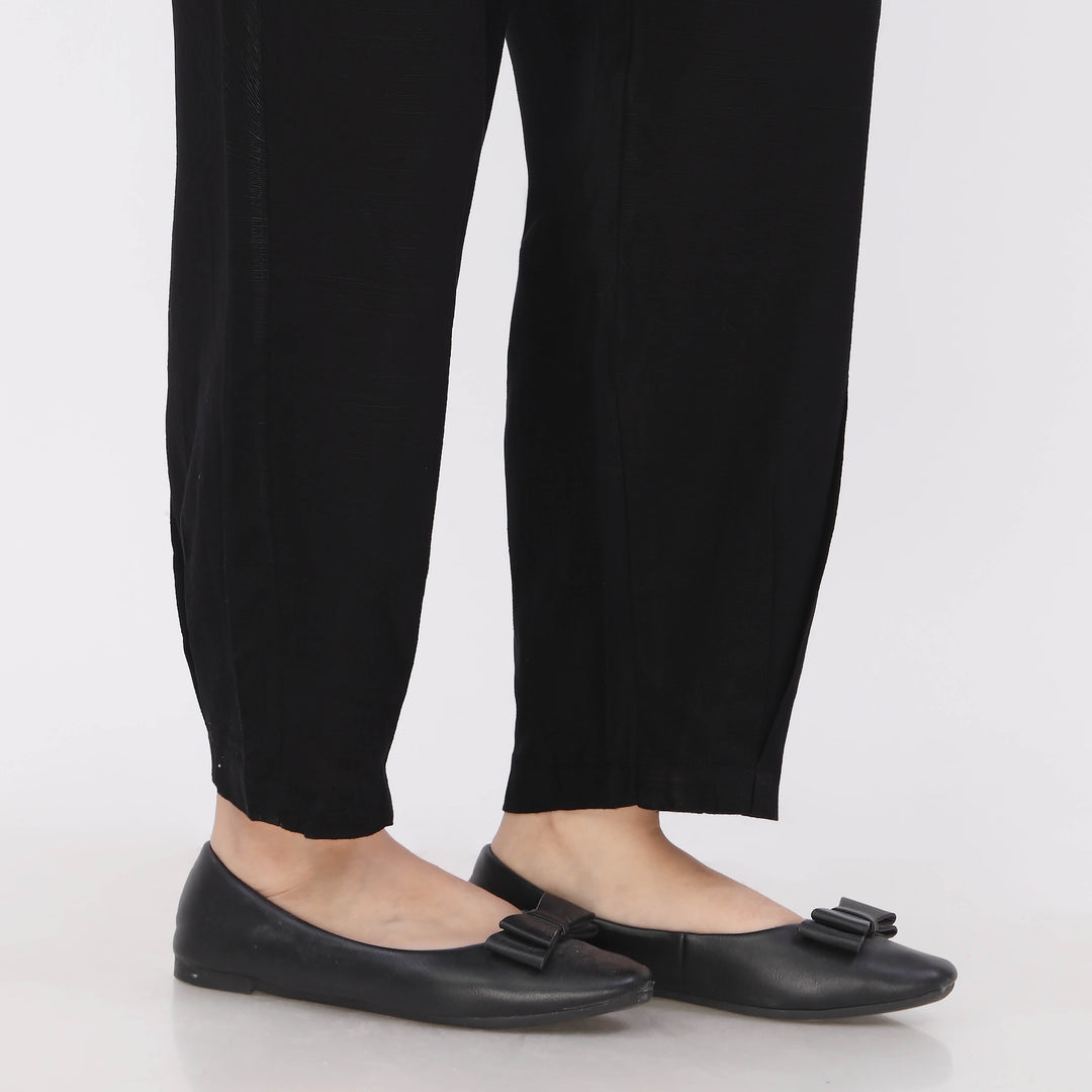 Black Slub Khader Ballon Pants PL5137