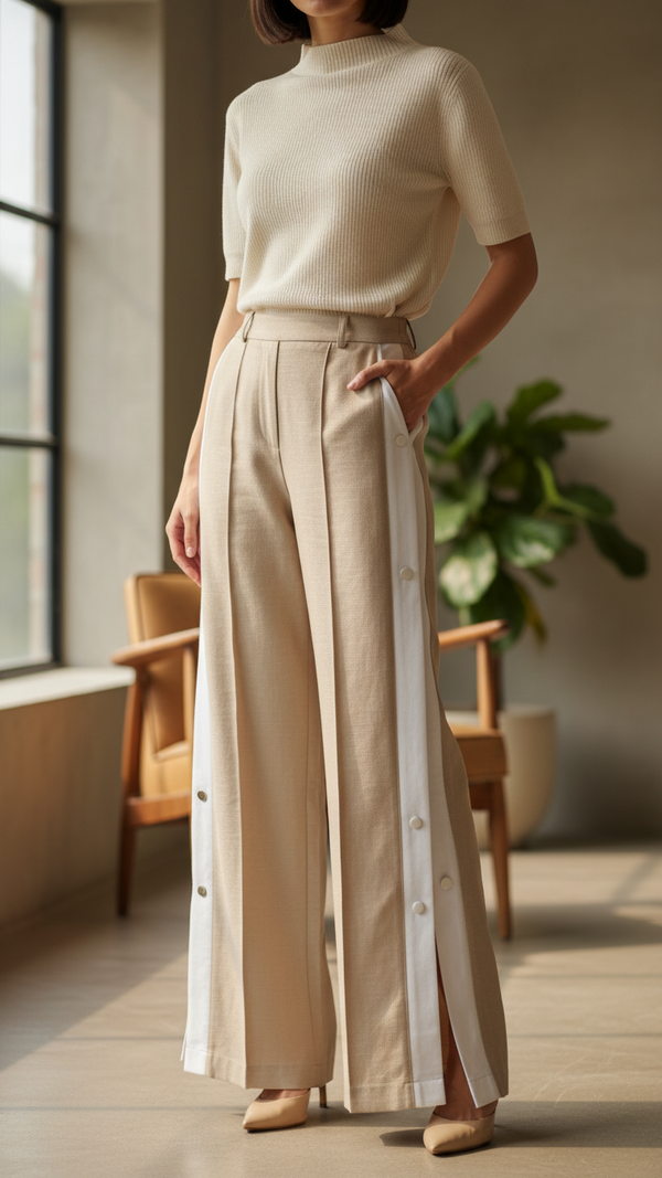 Beige Dyed Khaddar Trouser PL5140