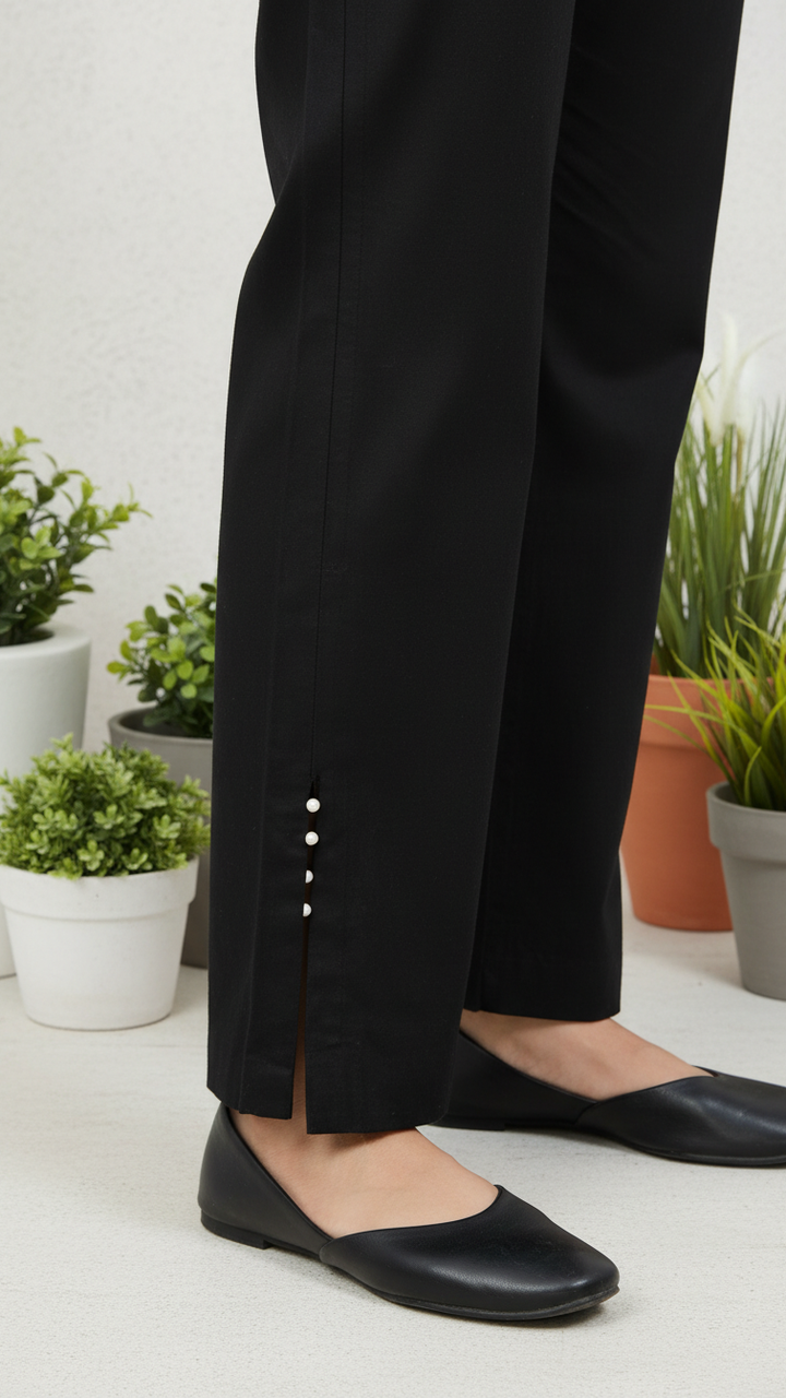 Black Dyed Khaddar Trouser PL5145