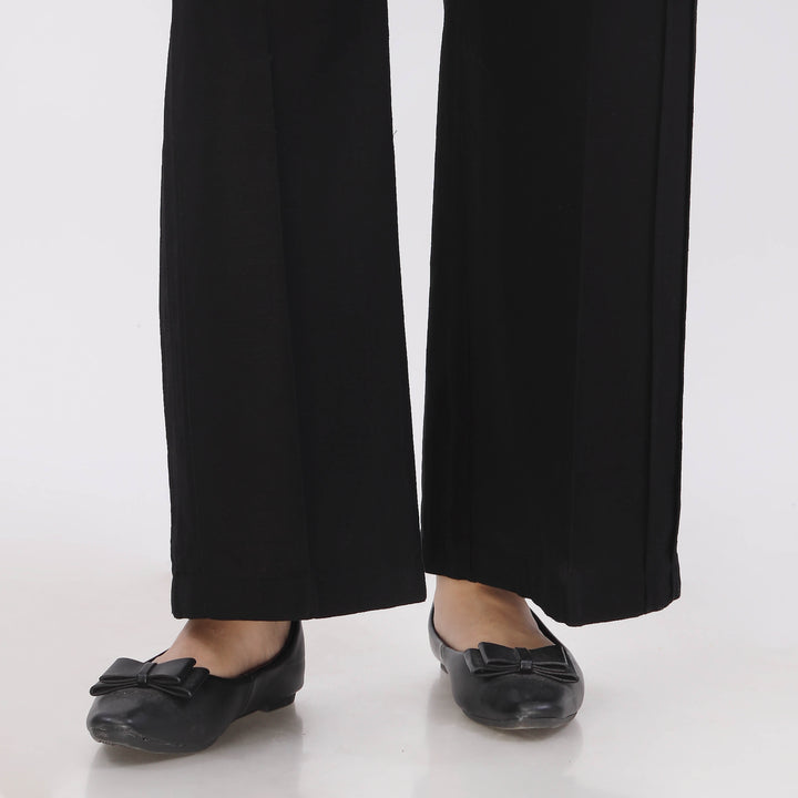 Black Slub Khaddar Trouser PL5147