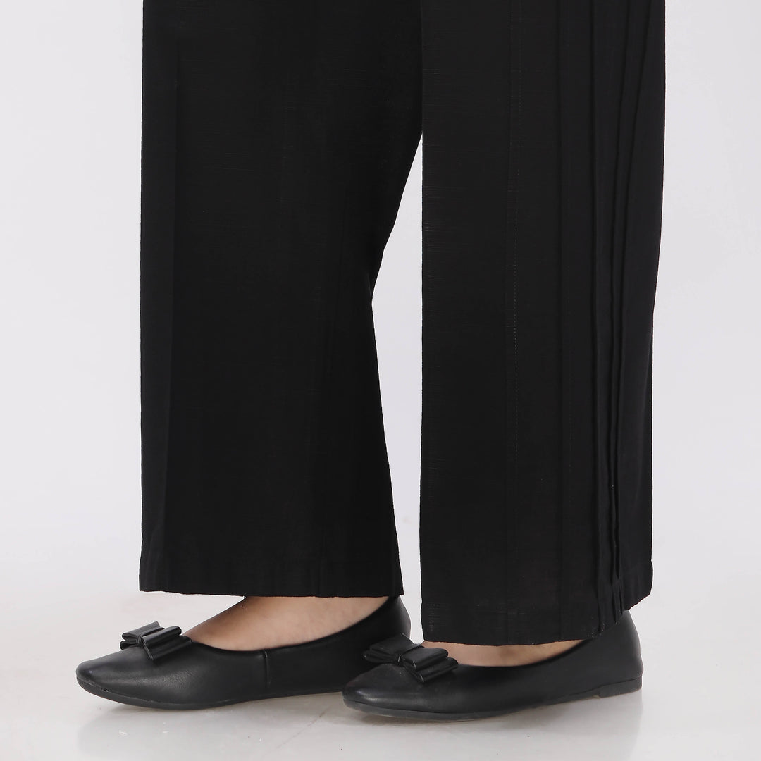 Black Slub Khaddar Trouser PL5147