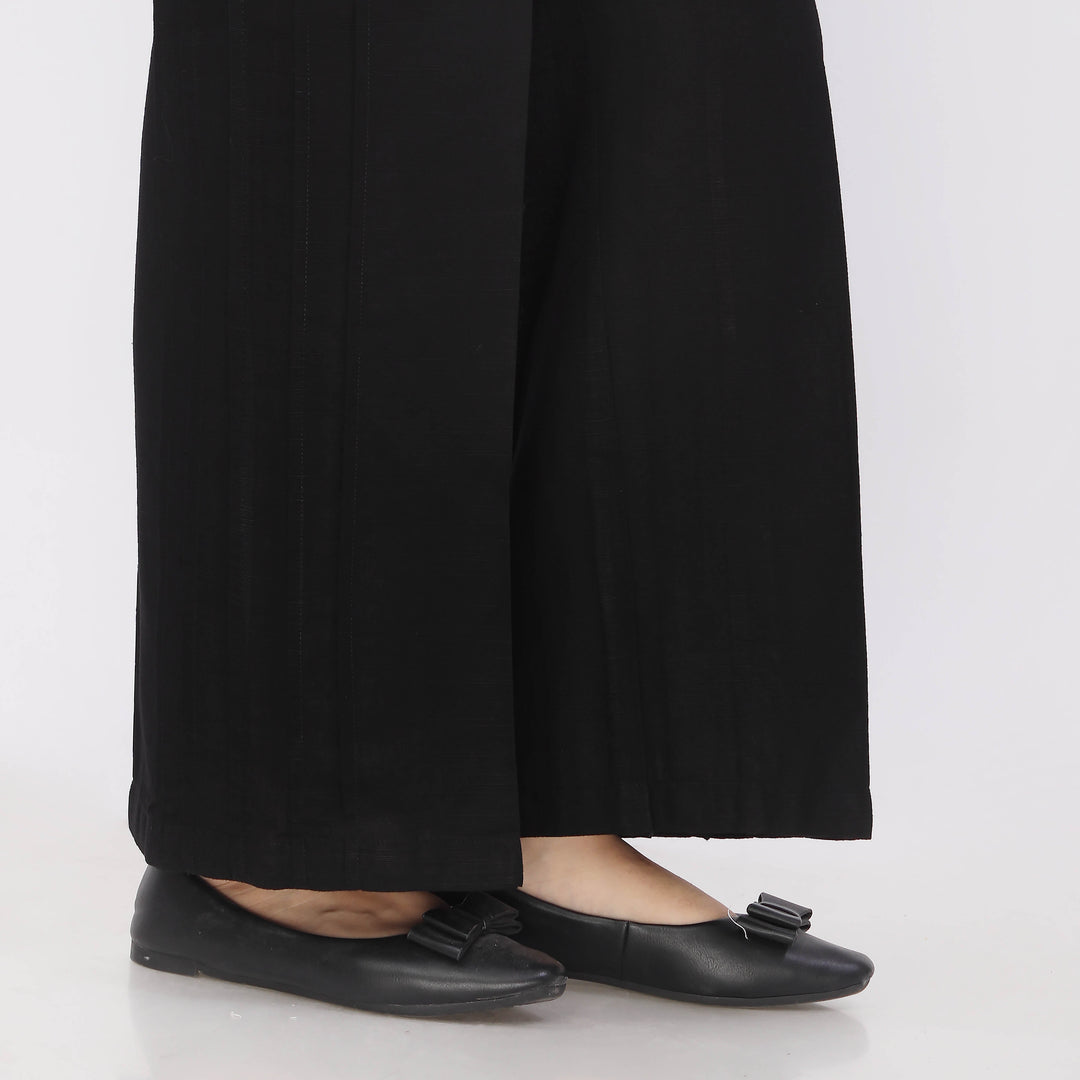 Black Slub Khaddar Trouser PL5147