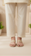 White Cotton Cambric Embroidered Trouser