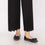 Black Cotton Cambric Embroidered Trouser
