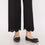 Black Cotton Cambric Embroidered Trouser