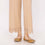 Beige Cotton Cambric Embroidered Trouser