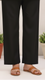 Black Slub Khader Basic Trouser PL5162