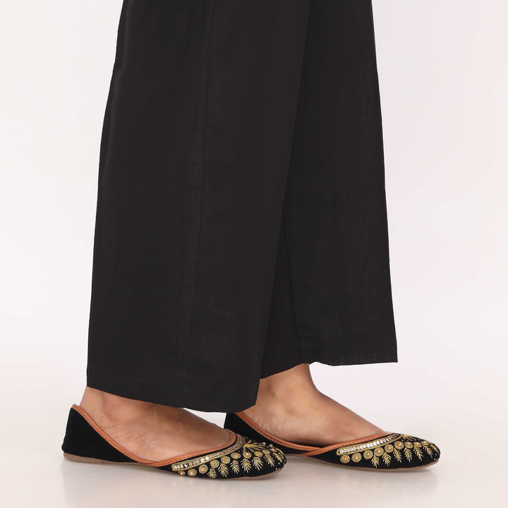 Black Slub Khader Basic Trouser PL5162
