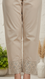 Beige Embellished Cambric Trouser PL5168