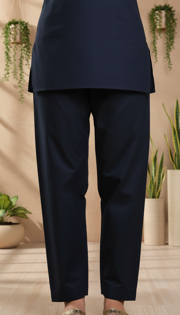 Black Embellished Cambric Trouser PL6027