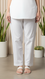 White Embellished Cambric Trouser PL6027