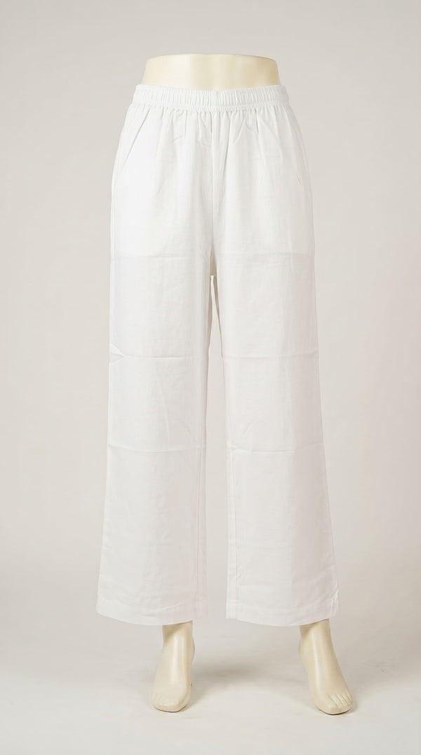 Off/White Plain Cambric Trouser Pl604093