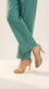 Green Embellished Cambric Trouser PL606511