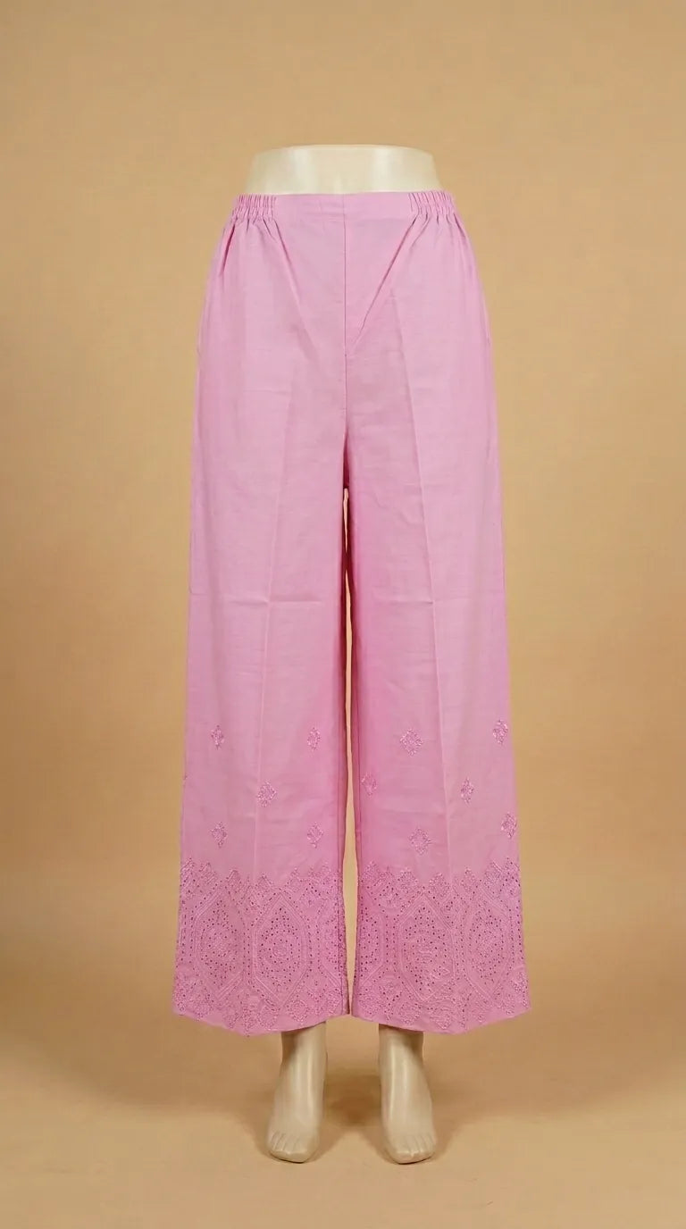 Pink Embellished Cambric Trouser PL606618
