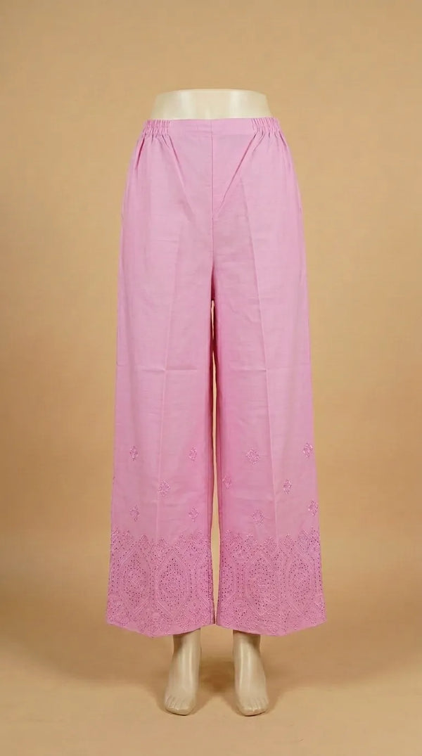 Pink Embellished Cambric Trouser PL606618