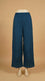 Teal Blue Embellished Cambric Trouser PL606696