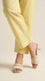 Yellow Embroided Cambric Trouser PL606820