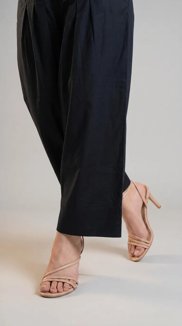 Black Plain Cambric Trouser PL607001