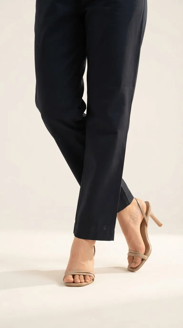 Black Plain Cambric Trouser PL607801
