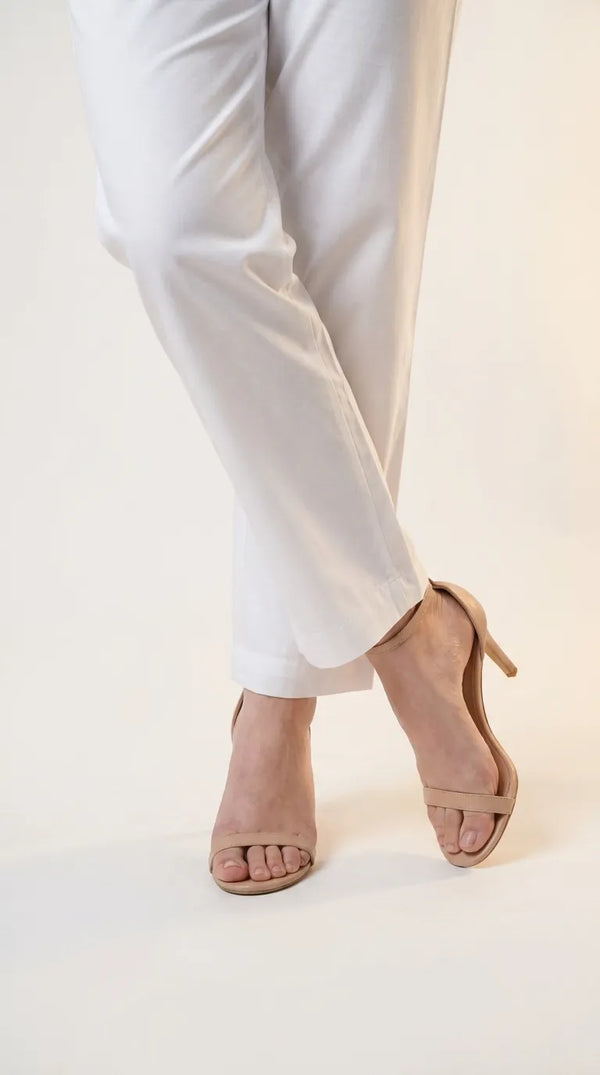 White Plain Cambric Trouser PL607909