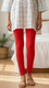 Red Color Plain Tights PN2060