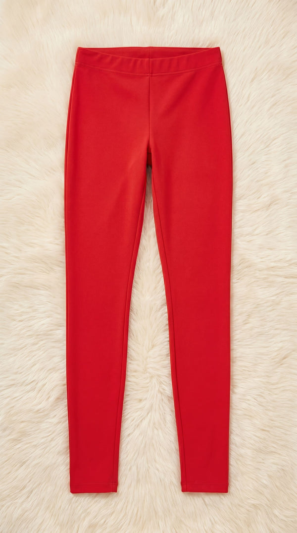 Red Color Plain Tights PN2060