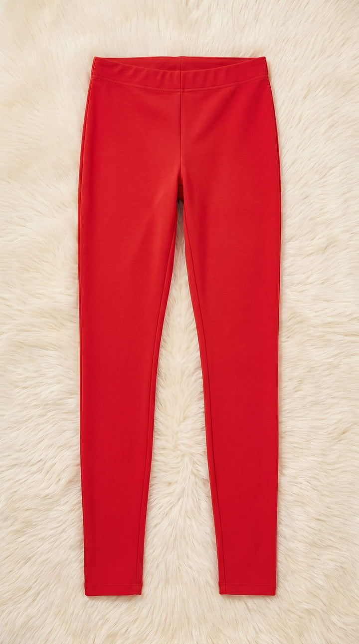 Red Color Plain Tights PN2060