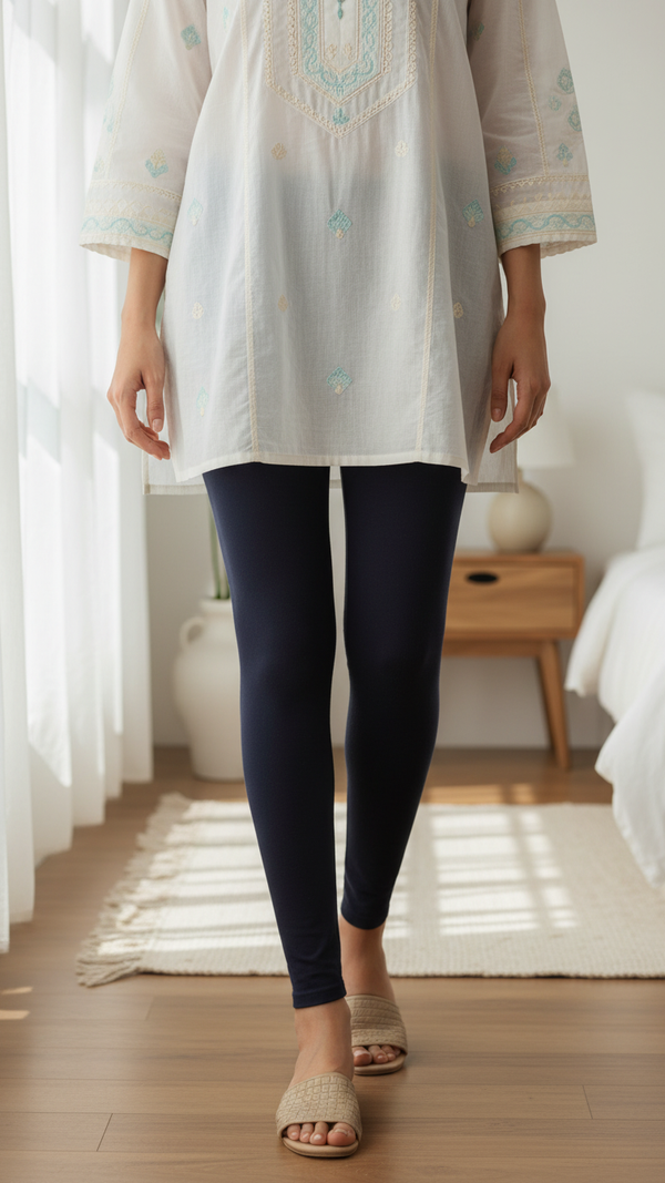 Navy Color Plain Tights PN2060