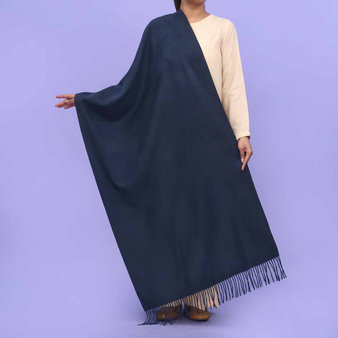 Navy Acrylic Winter Shawl PN4207