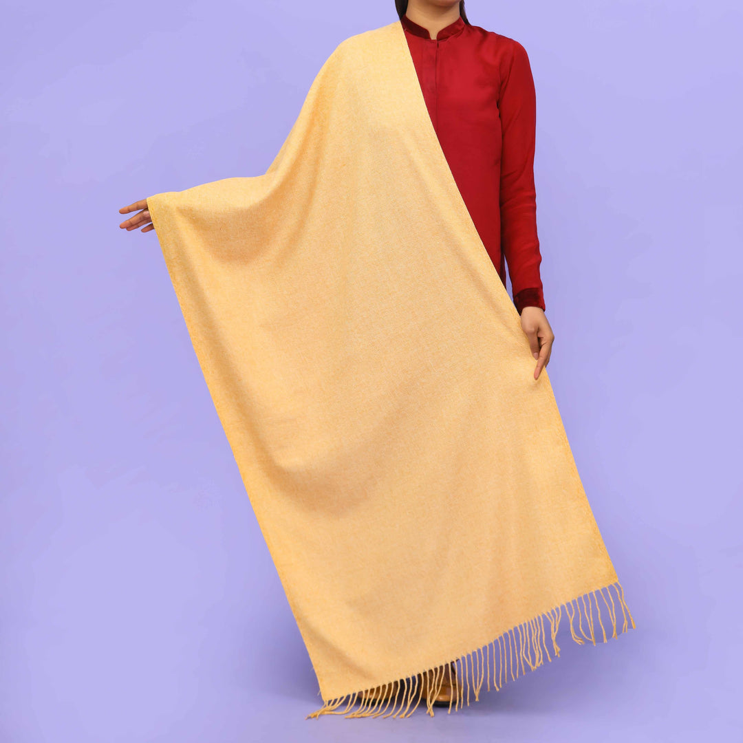 Yellow Acrylic Winter Shawl PN4215